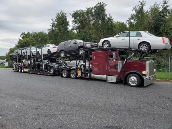 2018 Peterbilt 389 with 2018 Cottrell CX-11HCS 10 Car Carrier